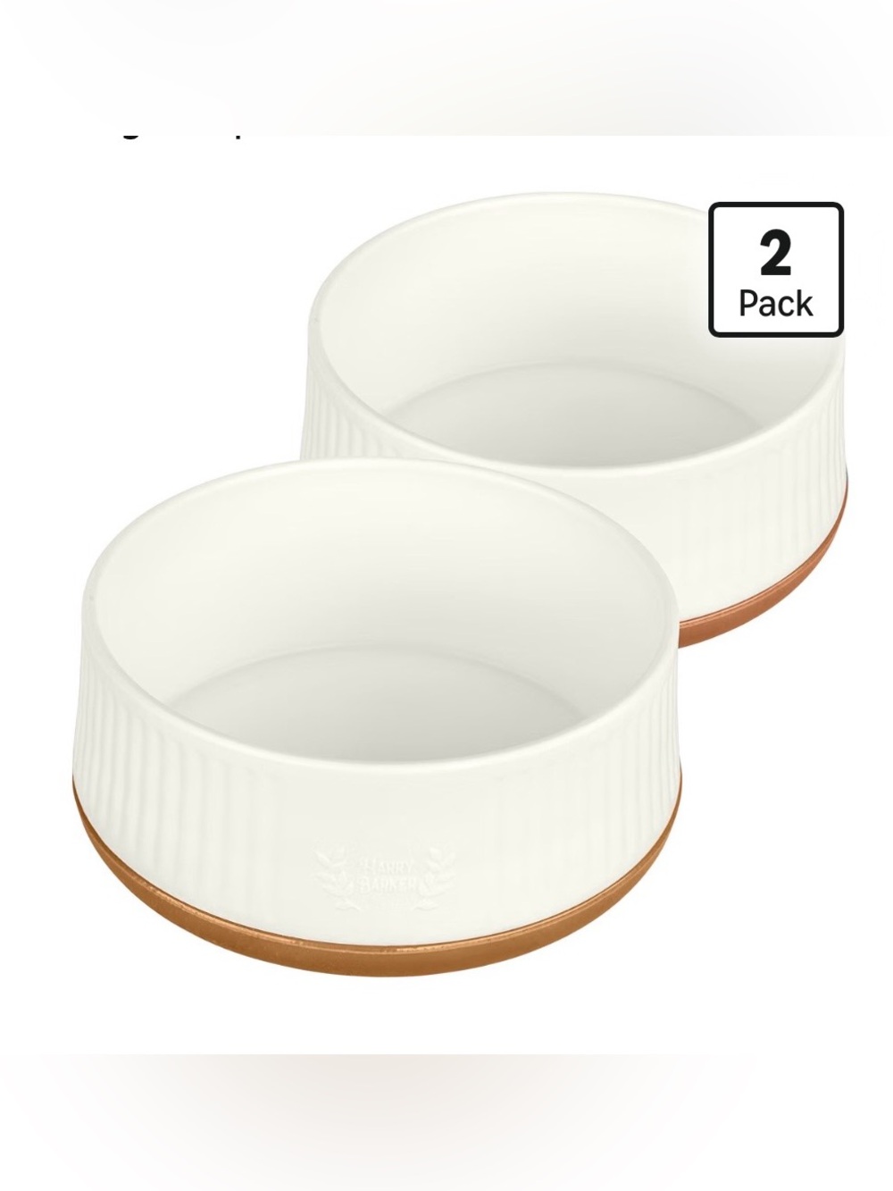 Harry Barker Small Modern Dog Bowls (2-Pack)